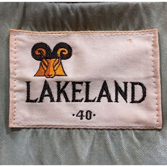 Lakeland USA Men's Tan Three Button Wool Long Coat Size 40 - Picture 10 of 11